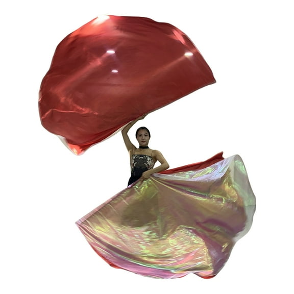 2Pcs Semicircle Praise Flags Praise Dance Worship Flags with Scalable Rod for Worship Dance Practice Performances