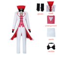 thumbnail image 2 of Hazbin Lucifer Morningstar, disfraz de Hotel, peluca, botas de caña, ropa de utilería de Anime, fiesta de Halloween, traje de diablo Hazubin, 2 of 2