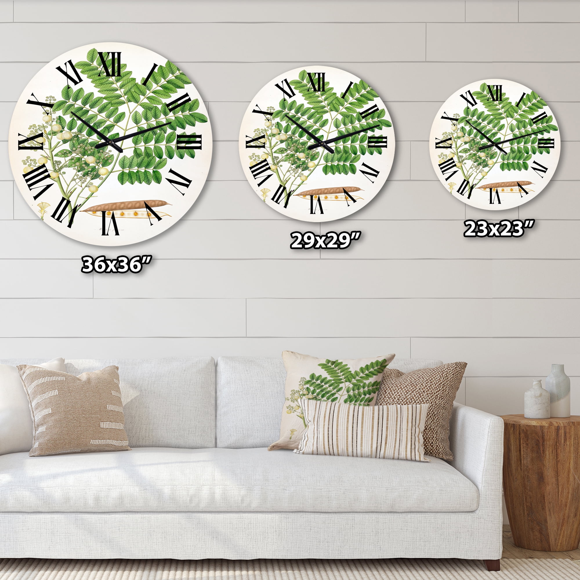 Designart 1 in Quartz Farmhouse Wall Clock