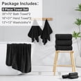 thumbnail image 5 of Covina Home 8 Pcs Bath Towel Set Black Microfiber Bathroom Towel Set Ultra Soft Plush Oversized Towels Adult Luxury Bath Sheet, 5 of 8