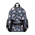 thumbnail image 3 of Navy Princess Castle Pattern Backpack for School,Cute School Bag,Schoolbag with Adjustable Shoulder Straps & Padded Back,15.25"x11.5"x5.25", 3 of 5