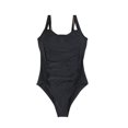 thumbnail image 4 of UKAP Maillot de Bain une Pièce Sans Manches pour Femmes, Col en V, Tenue de Plage pour Source Chaude, Noir 2TG, 4 of 5