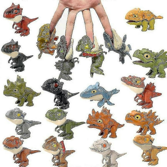 1pcs Jurassic Mini Dinosaur Action Figure Biting Finger Toy, Backpack Pendant Snap Squad Tyrannosaurus Rex Dinosaur Biting Hand Children Boy Toy - RIp