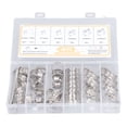 thumbnail image 2 of Juego de accesorios de anillo de acero inoxidable de 5 tipos de abrazadera de manguera de 40 piezas de 6 a 29 mm para tubo de tubería, 2 of 9
