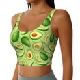 thumbnail image 2 of Honeii Green Avocado patten Workout Crop Tank Top for Women Yoga Tank Tops Athletic Sports Shirts Exercise Undershirts,Sports Bra,Sports vest-X-Large, 2 of 8