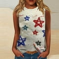 thumbnail image 2 of Yghzkop Womens Patriotic Tops 4th of July Independence Day Sleeveless Round Neck Summer Blouse Lightweight Quick-Dry Fabric American Flag Graphic Outdoor Events Casual Chic Apparel Tank Tops, 2 of 5