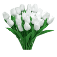 thumbnail image 2 of Tulipanes Artificiales Color Degradado 24pcs Para Decoración Xtellar blanco, 2 of 3