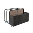 thumbnail image 7 of Outdoor Storage,Double Layer Poolside Float Storage Box，,Storage Basket,Poolside Float Storage, Patio PE Rattan Outdoor Pool Caddy with Rolling Wheels for Floaties,Pool,Patio,Beach,Brown, 7 of 7
