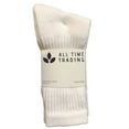 thumbnail image 2 of Womens Wholesale Cotton Crew Socks - White Sport Crew Socks For Women - 9-11 - 48 Pack, 2 of 3