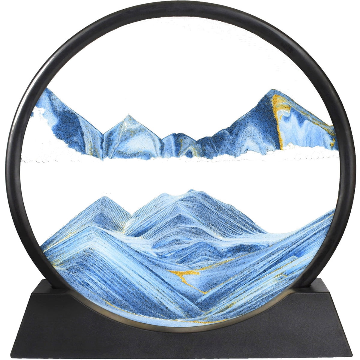 Dynamic Moving Sands Art 3D Deep Sea Flowing Sand Picture Home Decoration-7inch 