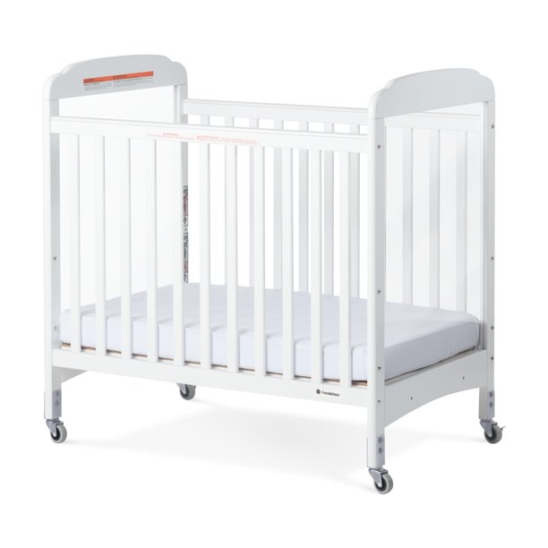 Foundations Next Gen Serenity Clearview Compact Portable Mini Crib with