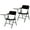 Black/Right Arm, variant on Hampden Furnishings Bernadine Collection Metal Folding Chair with Tablet Arm, Pack of 2