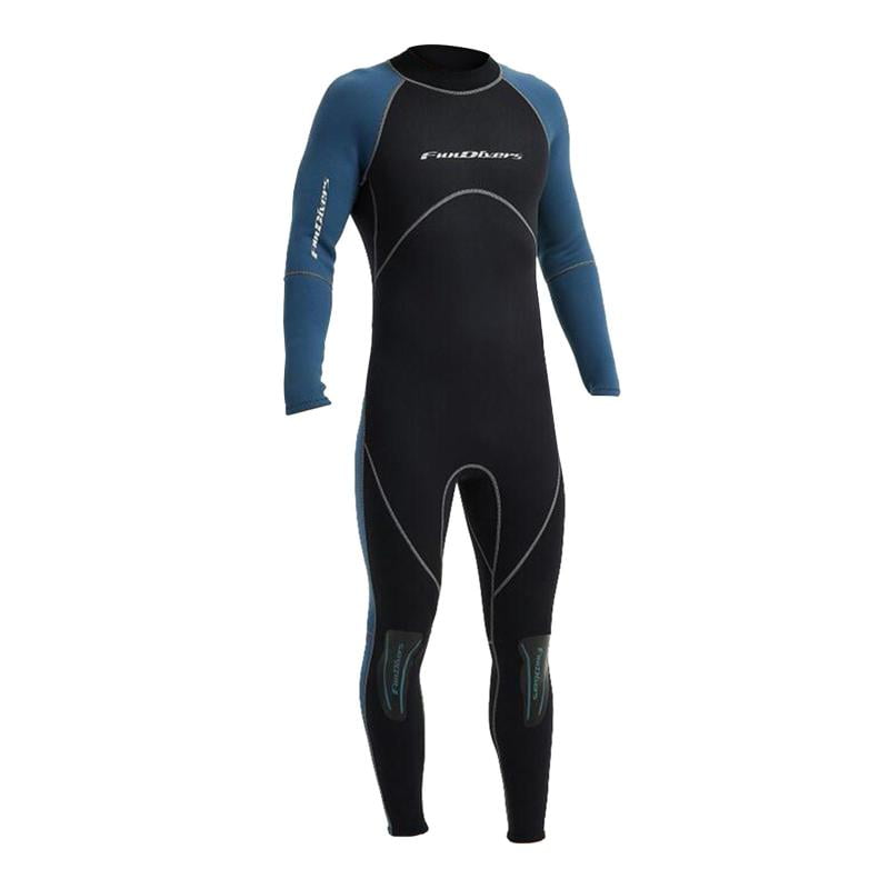 Mens 3mm Neoprene Wetsuit Surf Scuba Diving Suit Long Sleeve Back Zipper XXL 