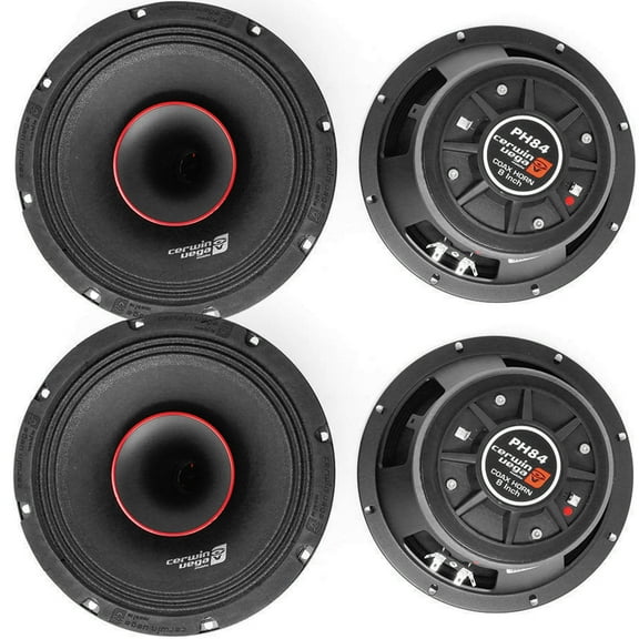 Cerwin-Vega PH84 8” Pro Series Full-Range Coaxial Speakers 1440W Peak (720W RMS) (2-Pairs, 4-Total)