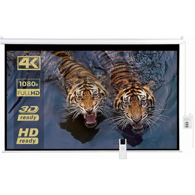 Pantalla Profesional De Proyeccion 200'' Pulgadas, Hd 16:9, Control Remoto Inalambrico, 4k - Hd - 3d Ready (5.08 Metros)