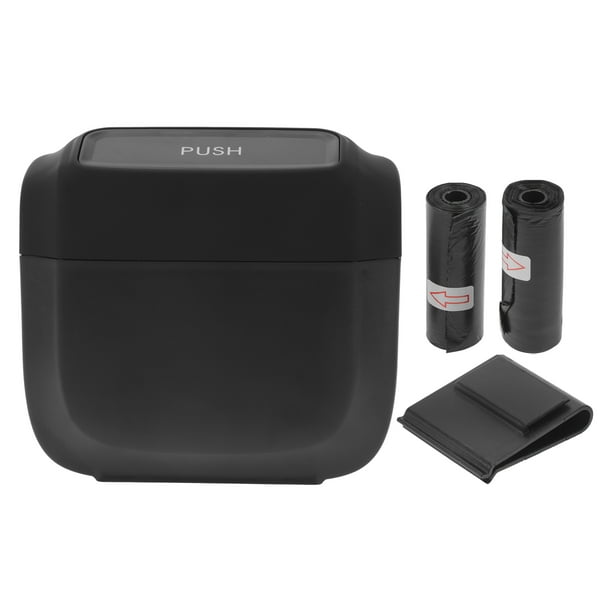 Bote de basura para automóvil colgante de plástico para puerta de automóvil 1 juego negro