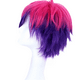thumbnail image 1 of Peluca genérica para cosplay sintética degradada de 25 cm, rosa a morado, 1 of 1