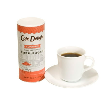 Extra Fine Granulated Sugar - Cafe Delight 29100 Super Fine Sugar Canisters 24-16 Ounce