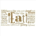 thumbnail image 2 of Eat Phrases Vinyl Lettering Wall Decal Sticker (12.5"H x 27"L, Metallic Gold), 2 of 2