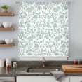 thumbnail image 5 of Spring Flower Sheer Curtains 96 Inches Long, Vintage Farmhouse Turquoise Boho Leaf Light Filering Curtains, Privacy Drapes Simi Floor to Veiling Curtain for Living Room Bedroom Large Window Treatment, 5 of 9