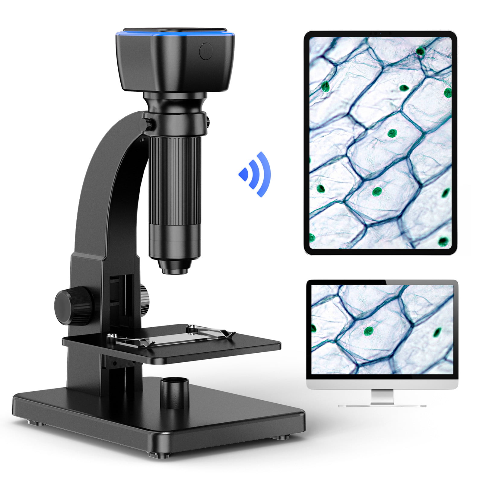 plyndringer trådløs Føderale 2000x Magnification Dual Lenses Intelligent Digital Microscope Portable USB  Rechargeable 5.0M Pixels High Clear PC & WI-FI-Connection Dual Light Source  Magnifier Supports Photographing & Vid - Walmart.com