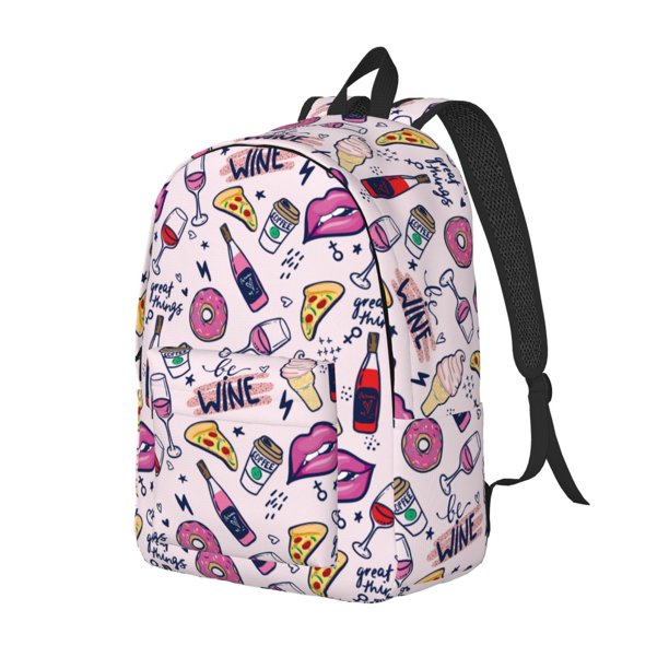 Easygdp Wine Mochila de Lona Resistente para Laptop, Compatible con Laptops de 15 a 17 pulgadas, Ideal para Escuela, Trabajo y Viajes-Small