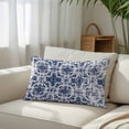 thumbnail image 3 of Navy Blue Boho Standard Size Pillow Cover, Pillowcase Protectors with Zipper, Breathable Decorative Throw Pillow Case Cover, Ehtnic Abstract Art Modern Geometric Pillow Shams for Couch Sofa 20x26Inch, 3 of 8