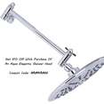 thumbnail image 2 of Aqua Elegante 10 inch Brass Adjustable Shower Arm for Shower Head Extension Pipe - Chrome, 2 of 8
