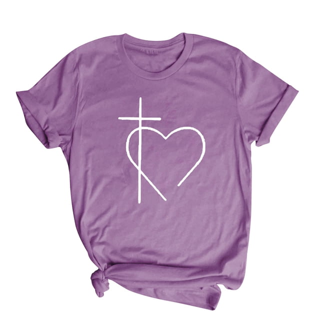 Blusas de Manga Corta para las Mujeres Divertida Impresión Cuello Redondo Camiseta Vintage, Blusas de Primavera para las Mujeres