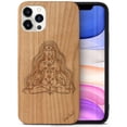 thumbnail image 1 of Case Yard Wooden Case Outside Soft TPU Silicone Slim Fit Shockproof Wood Protective Phone Cover for Girls Boys Men and Women Supports Wireless Charging Hindu Bagdash Girl Design case for iPhone-11-Pro, 1 of 7