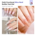 thumbnail image 4 of SAVILAND Ultra Builder Hard Gel: 120 g Clear Plant-Based Hard Gel for Nails Mica Vitamin E Castor Oil U V 3D Nail Extension Gel Strengthening & Thickening, 4 of 8