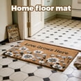 thumbnail image 5 of Non-Slip Coir Door Mat Blue Floral Loves Grows Here Indoor Outdoor Welcome Mat Durable Absorbent Easy Clean Decorative Floor Rug for Home Entrance Front Door Porch 18"x30", 5 of 5