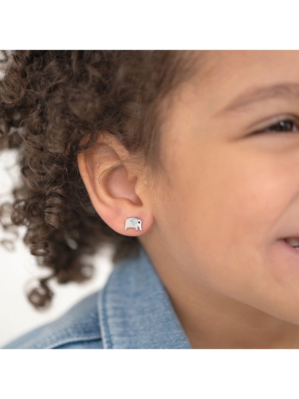 Gentle Giant Opal Kids / Children's / Girl Earrings Screw Back - Sterling Silver
