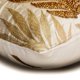 thumbnail image 2 of Funda de almohada con cremallera, dorada, 35 x 35 cm (14 x 14 pulgadas), fundas de cojín decorativas, cojines de sofá con bordado de seda y cuentas, diseño moderno con motivos naturales y florales,, 2 of 5