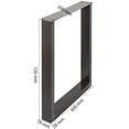 thumbnail image 7 of VEVOR Set of 2 Steel Table Legs, 28"Height 23"Wide Dining Table Legs,Heavy Duty 3.1" Square Box Section Square Table Legs, 28x23x3.1 inch Original Color Industrial Country Style Metal Dining Legs, 7 of 7