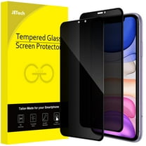 JETech Privacy Full Coverage Screen Protector for iPhone 11/XR 6.1-Inch, Anti-Spy Tempered Glass Film, Edge to Edge Protection Case-Friendly, 2-Pack