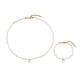 thumbnail image 1 of Conjunto de 2 collares y pulseras para mujer, con decoración de perlas de imitación, diseño geométrico, longitud ajustable, color oro rosa, 1 of 8