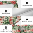 thumbnail image 5 of Tropical Botanical Outdoor Rug 5x7 Ft, Non Slip Washable Area Rug, Summer Red Pink Floral Botanical Patio Rugs Carpet Runner, Large Floor Mat for Indoor/Outdoor Deck Porch Camping, 5 of 8