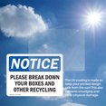 thumbnail image 6 of (2 Pack) Please Break Down Your Boxes And Other Recycling OSHA Notice Sign, 6 of 7