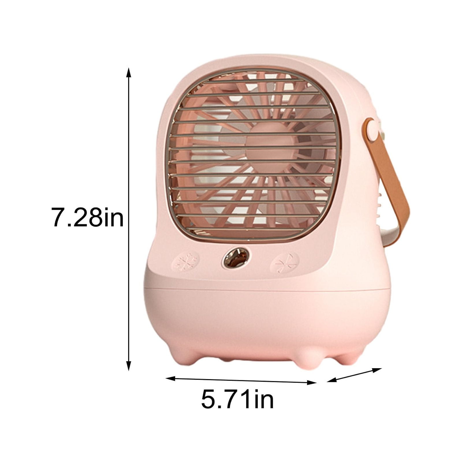 Portable USB Rechargeable Evaporative Cooler Fan with 3 Speeds Humidifier & Purifier for Home Office Travel Large Water Tank 10H Cooling White Pink Green