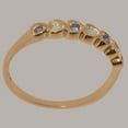 thumbnail image 4 of LBG British Made 14k Rose Gold Real Natural Opal & Amethyst Womens Eternity Ring - 33 size options - Size 8, 4 of 9