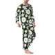 thumbnail image 2 of Balery White Daisies and Bee Pijama para Hombre de Dos Piezas con Manga Larga, Conjunto de Dormir y Descanso Suave con Bolsillos-Large, 2 of 7
