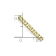 thumbnail image 2 of 10k Solid Yellow Gold 2.2mm Flat Beveled Curb Chain Necklace 18 Inch Chain Necklace for Women and Men, 2 of 2
