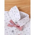 thumbnail image 3 of CARETOO Toddler Boy Clothes Formal Suit Cotton Fabric Short Sleeves Shirt Pants Bowtie 3pcs Set, 3 of 11