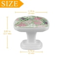 thumbnail image 3 of 4 Pieces Set Drawer Pulls Handle Square Wardrobe Cabinet Knobs with Stainless Steel Screws Furniture Kitchen Decor, 3 of 5