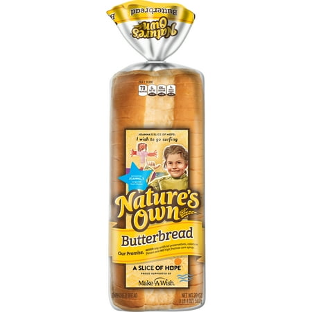 Nature'S Own Butterbread Sliced White Bread Loaf, 20 Oz, Shelf-Stable