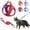 Red, variant on Cat Harness and Leash, 2026 New Adjustable Step-in Pet Harness for Walking for Small Medium Dogs/Cats, Escape-Proof Cat Harness Set(Blue,S(for 8.8-16.5 IB))