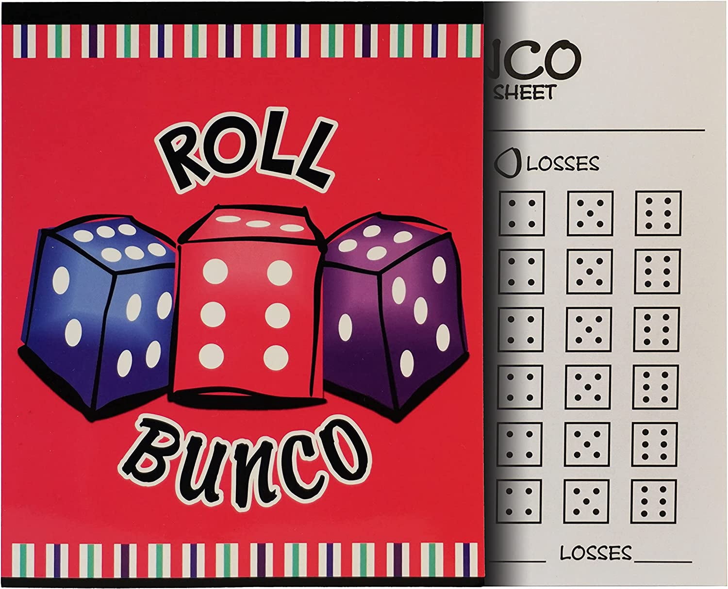 Bunco Babe Game Kit with a Crystal Tote Bag - The Bunco Babe Party Set Includes a Tote Bag,  Dice,  Bunco Score Sheets,  Pencils, and Bell (39.00 Value)