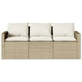 thumbnail image 5 of vidaXL 2 Piece Patio Dining Set with Cushions Beige Poly Rattan, 5 of 5