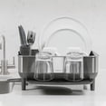 thumbnail image 3 of Estante para secar platos Simplehuman, compacto, con caño giratorio para cocina, 3 of 7